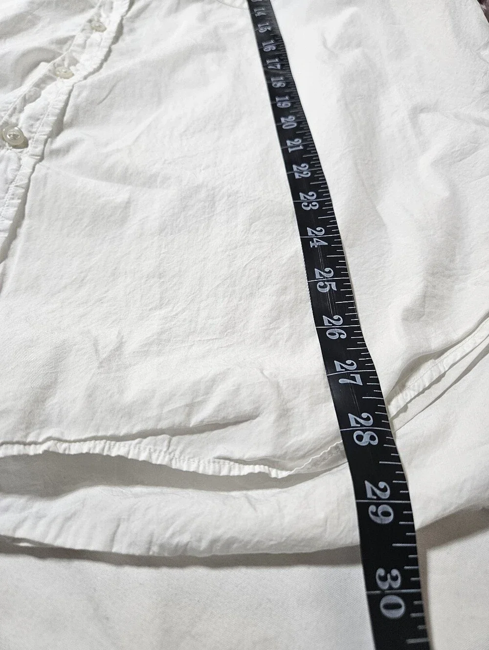 Frank & Eileen Joedy White Button Front Shirt Size Large 100% Cotton Italian - Picture 9 of 9